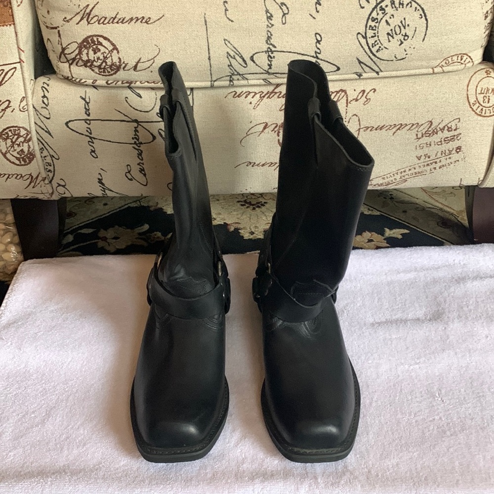 Black guide gear motorcycle boots